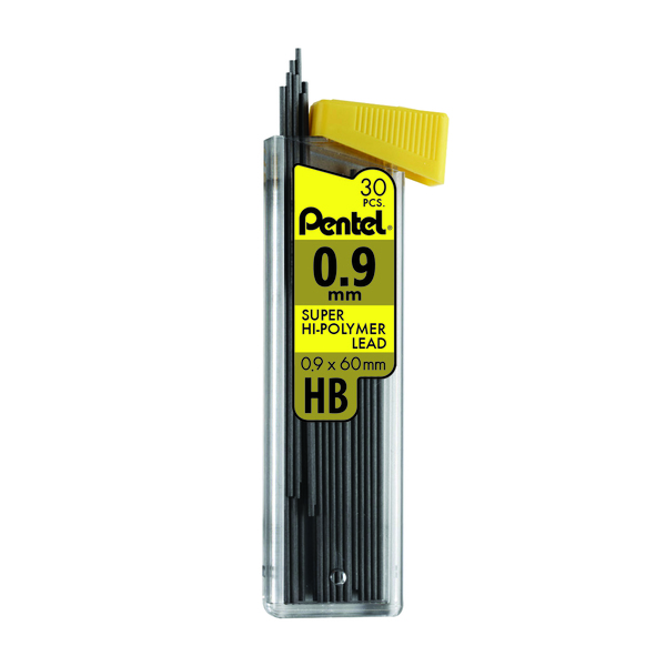 Pentel Super Hi-Polymer Lead Refill (0.9mm) Medium, HB, 30 Pieces, PK12 C29HB